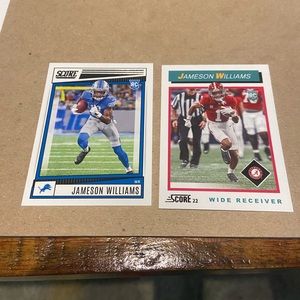 Jameson Williams 2022 Score football rookie card lot